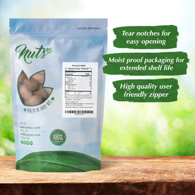 NUTS U.S. pecans in-shell being cracked for a quick, convenient snack.