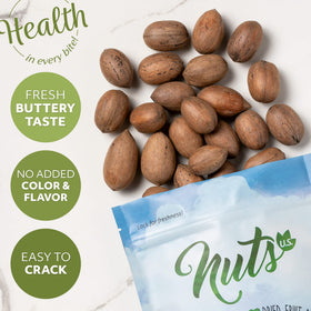NUTS U.S. pecans in trail mix, adding texture and nutrient-dense crunch.
