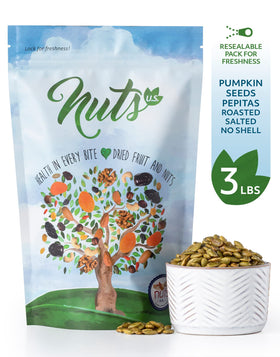 NUTS U.S. pepitas display a crisp texture ideal for salads and baking.
