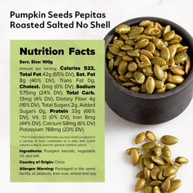 NUTS U.S. pepitas are vegan and gluten-free, ready for versatile snacking.