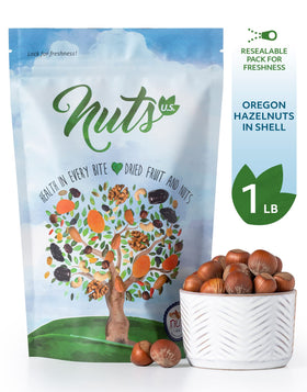 NUTS U.S. raw unsalted hazelnuts for snacking and baking.