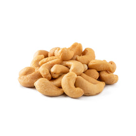 NUTS U.S. roasted unsalted cashews bag close-up for fresh crunch, ideal snack.