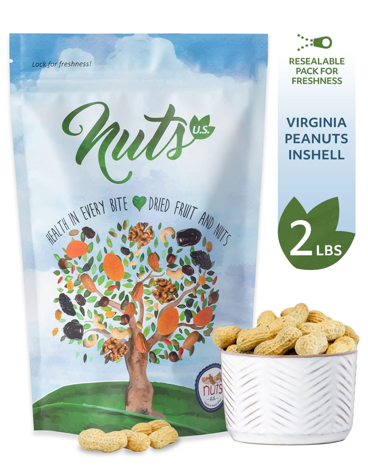 NUTS U.S. USA-grown peanuts in-shell bulk highlighting USA origin and quality.