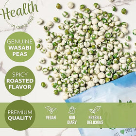 NUTS U.S. Vegan snack – plant-based peas with wasabi coating.