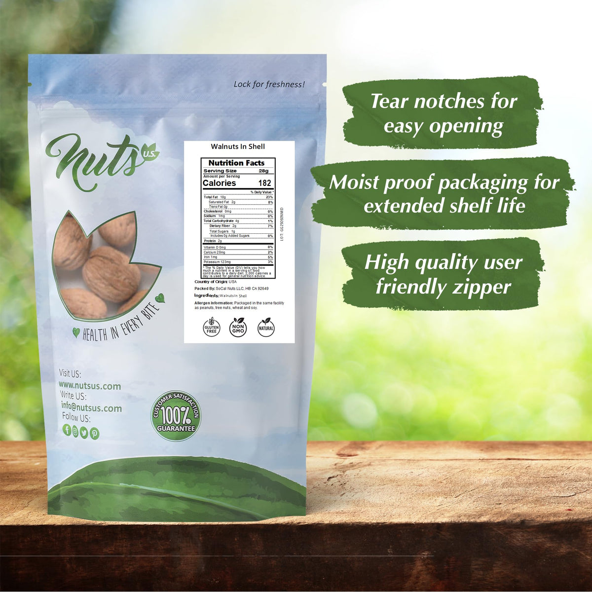 NUTS U.S. raw walnuts – ready to roast or toast.