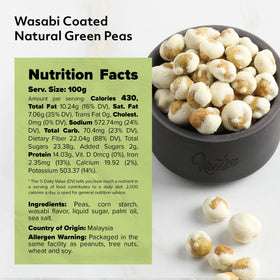 NUTS U.S. Wasabi Green Peas serve as salad toppers and tasty additions.
