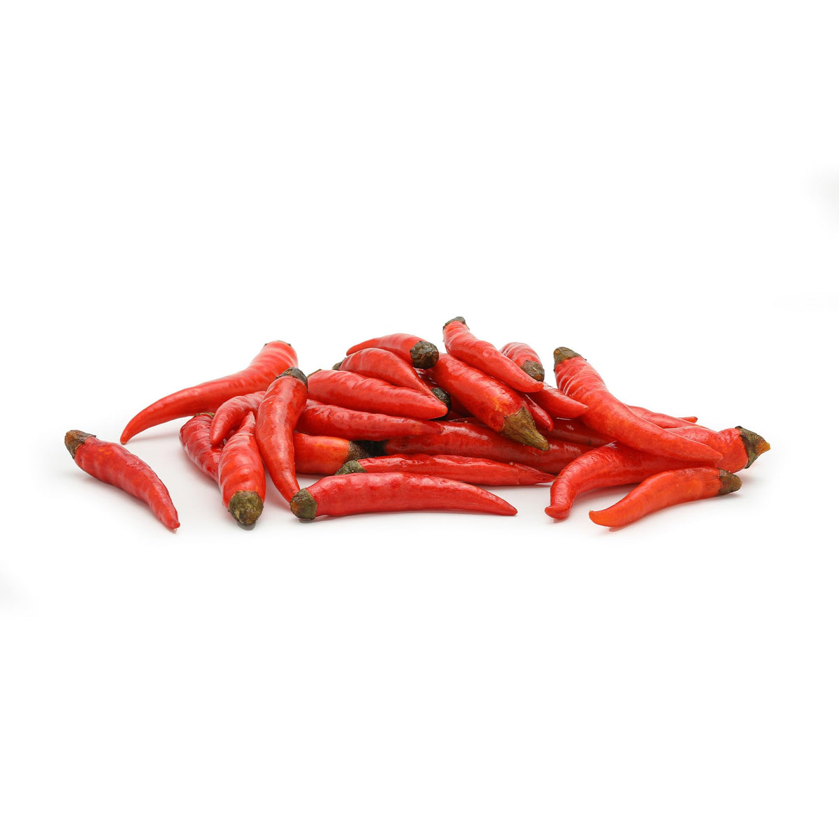 NUTS U.S. Whole Red Chili Pepper Chips jar displaying bold, peppery crunch in a resealable container.