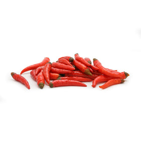 NUTS U.S. Whole Red Chili Pepper Chips jar displaying bold, peppery crunch in a resealable container.