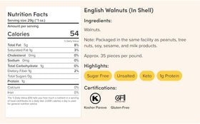 Nuts.com 2 lbs walnuts in shell packaging ready for recipes.