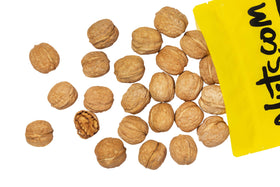 Nuts.com English walnuts shell close-up highlighting light cracking for easy prep.