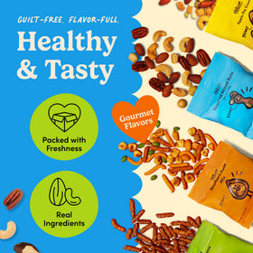 Nuts.com individually-packaged-snacks preserves freshness for sharing.