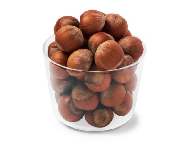 Front view of the Nuts.com hazelnuts in shell bag for kitchen use