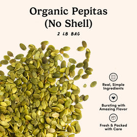 Nuts.com pumpkin seeds crunch close-up highlighting firm texture and protein.