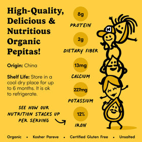 Nuts.com in-house roasted pepitas showcase freshness and rich flavor.