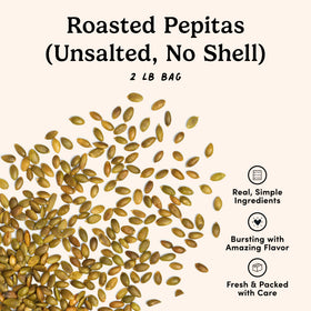 Nuts.com pepitas on salad—crunchy topping for fresh greens.