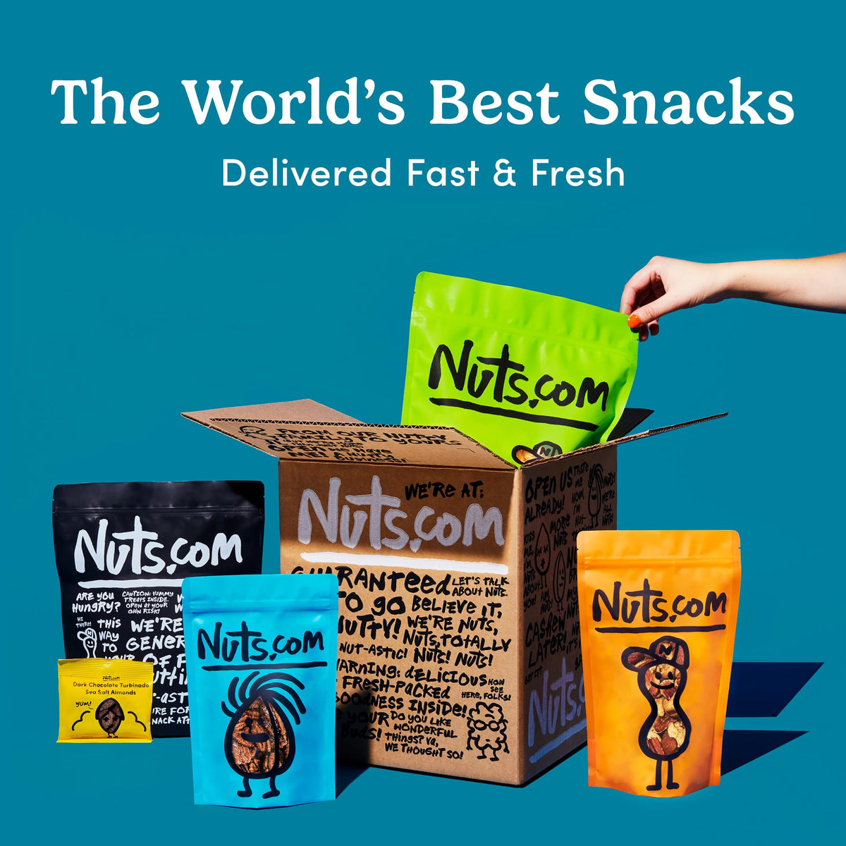 Nuts.com resealable bag storage keeps nuts fresh