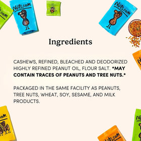 Re-sealable Nuts.com bag keeps cashews fresh after opening.