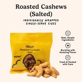 Nuts.com cashews close-up texture showing creamy, savory bite for quick snacking