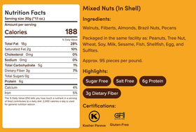 Nuts.com snacking ideas for salads and baking with mixed nuts.