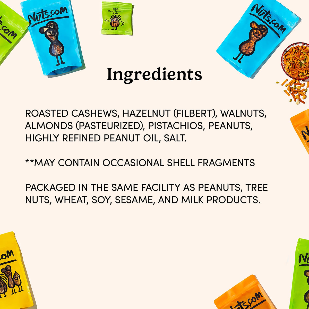 Nuts.com Virginia Peanuts Roasted Salted—classic crunch ideal for party mix blends.