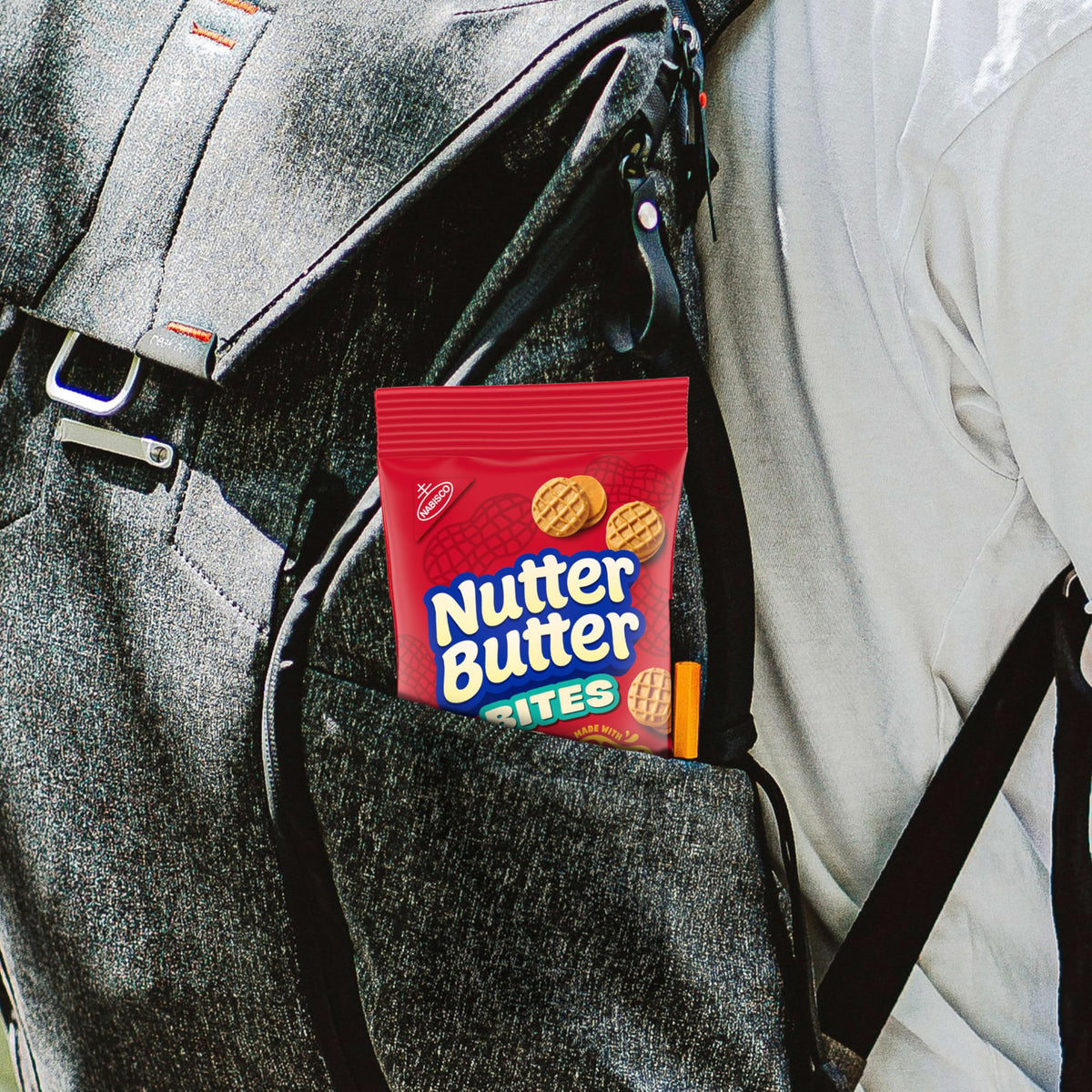 Dipping Nutter Butter Bites in milk enhances flavor.