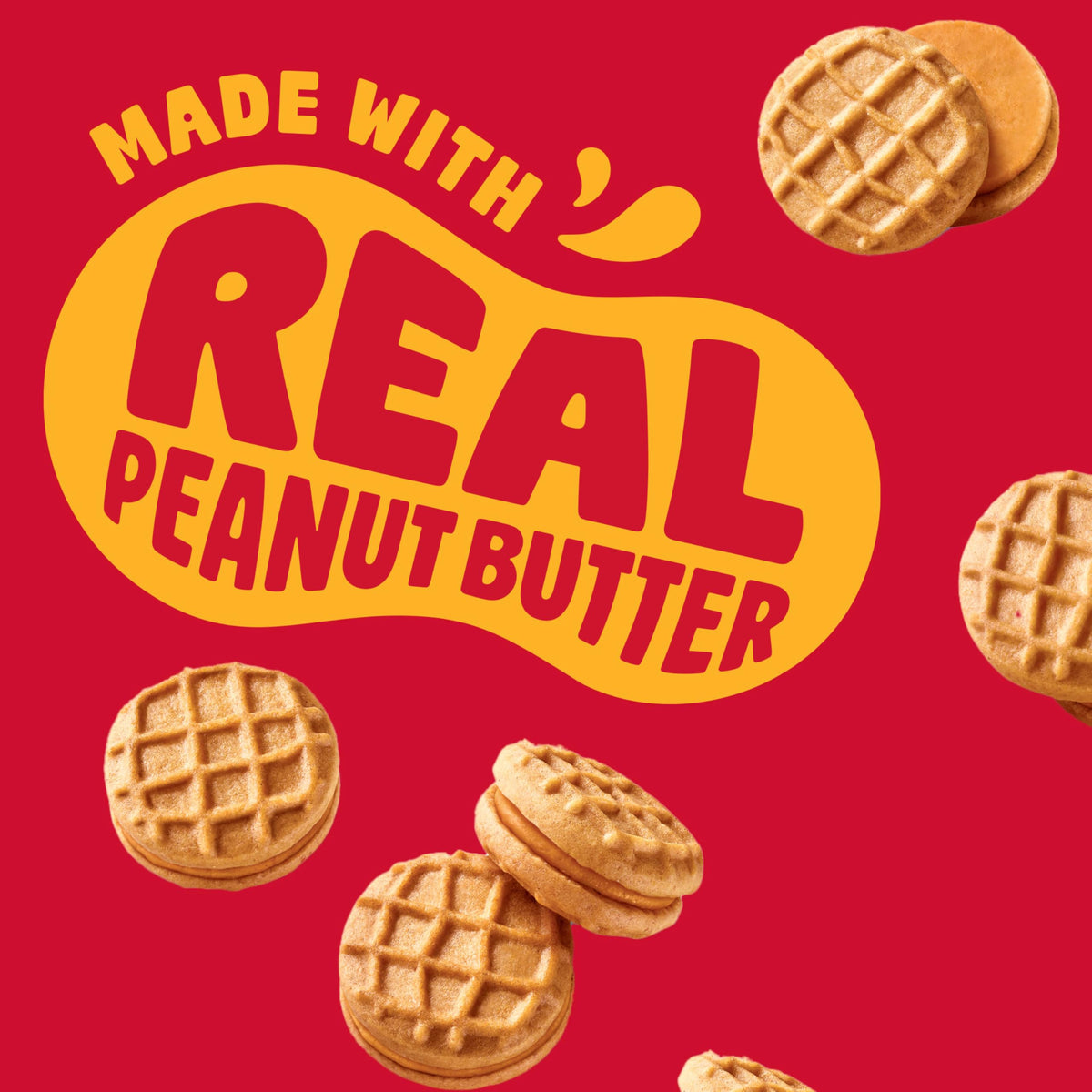 Nutter Butter Bites peanut shell-texture design adds fun.