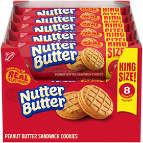 Nutter Butter king-size packaging hero shows convenient snack packs for on-the-go munching