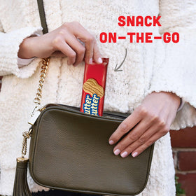 Nutter Butter on-the-go snack fits in bags and briefcases.