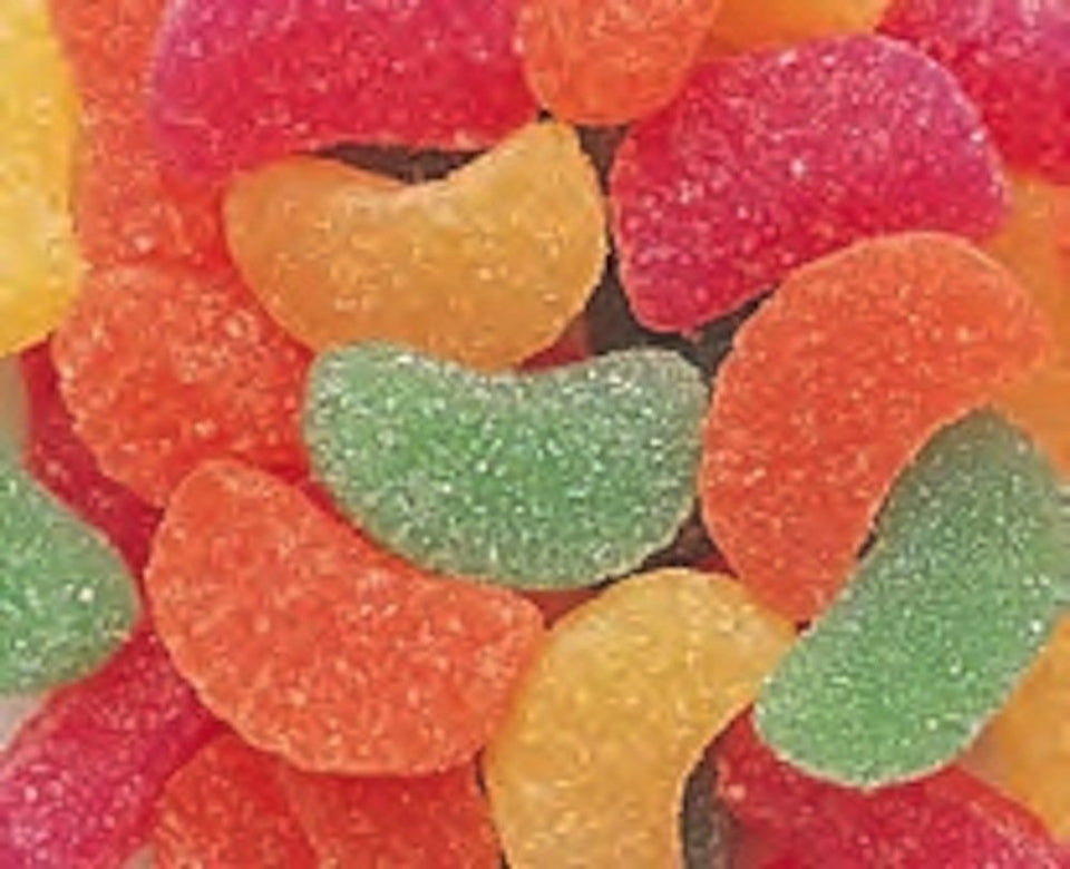 The Nutty Fruit House assorted slice wedges candy, 5lb bag, ideal party snacks.