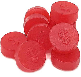 The Nutty Fruit House JuJu Coins closeup highlights chewy texture, cherry flavor, and share-worthy appeal.