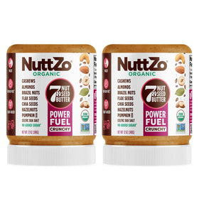 NuttZo Power Fuel front jar view showing crunchy texture for snacking