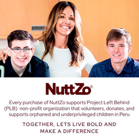 Close-up of seven-nut blend showing natural ingredients in NuttZo Power Fuel.
