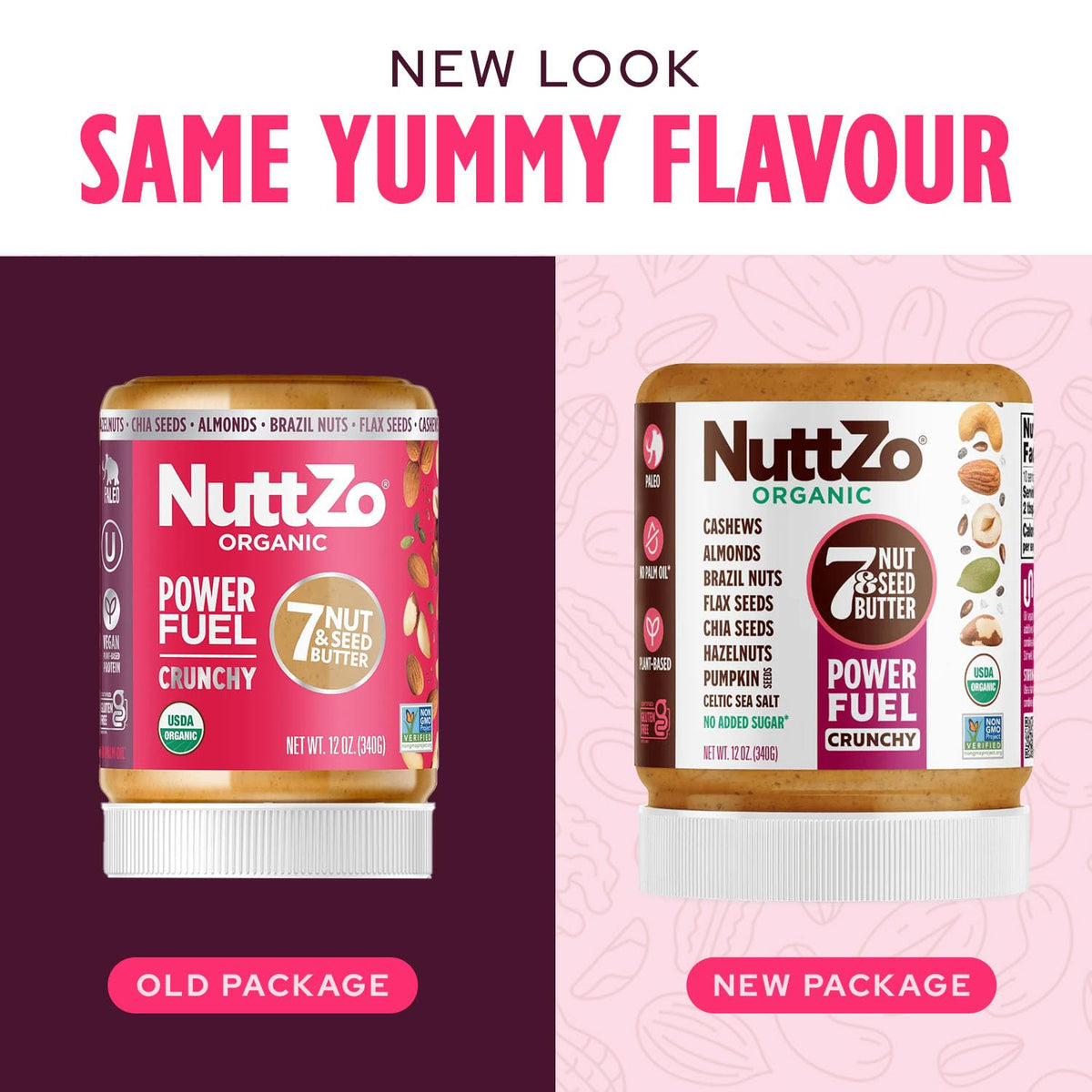 NuttZo Power Fuel keto-friendly and paleo-certified badge