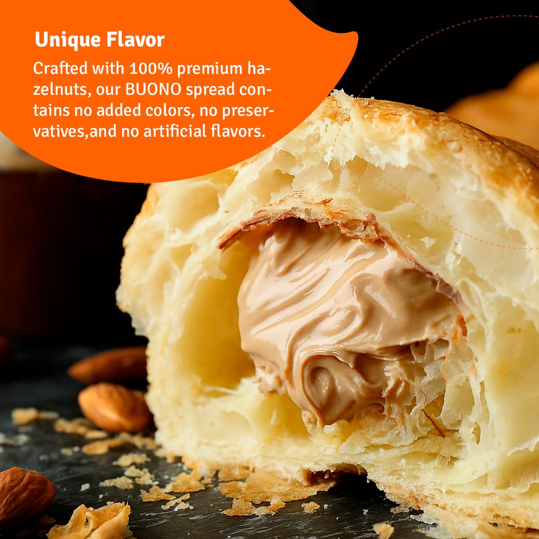 Nuuva Buono hazelnuts close-up shows premium ingredients for fillings.
