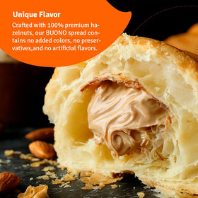 Nuuva Buono hazelnuts close-up shows premium ingredients for fillings.