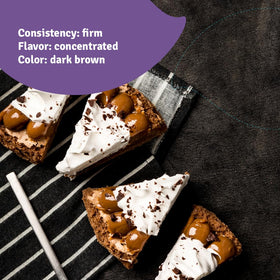 Nuuva Dulce de Leche cake filling creates smooth, even layers.