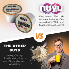 Nuyu Coffee Co. K-Cup ready in the brewer for a quick brew.