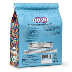 Nuyu Coffee lions-mane-reishi-chaga-closeup showcases mushroom trio in mix