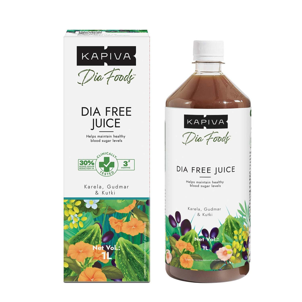 NWIL Dia Free Juice 1 L bottle for easy, on-the-go hydration