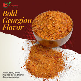NY Spice Shop Ajika powder highlights versatile dry spice for rubs, dips, and marinades.