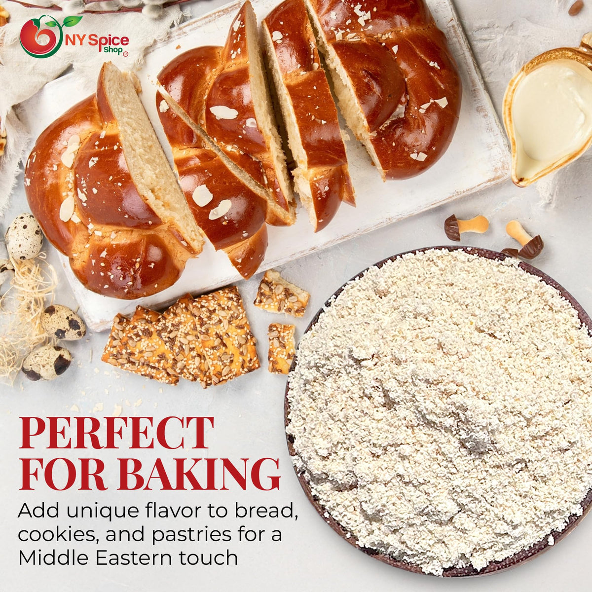 NY Spice Shop bakery ideas with Mahlab cookies and pastries