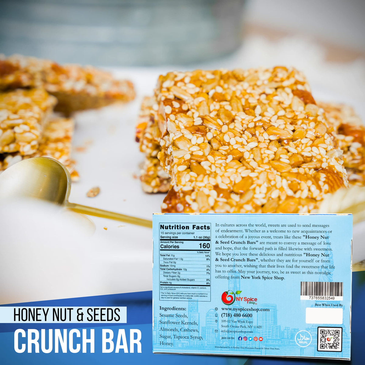 NY Spice Shop Honey Nut and Seed Bar provides an energy boost during busy days