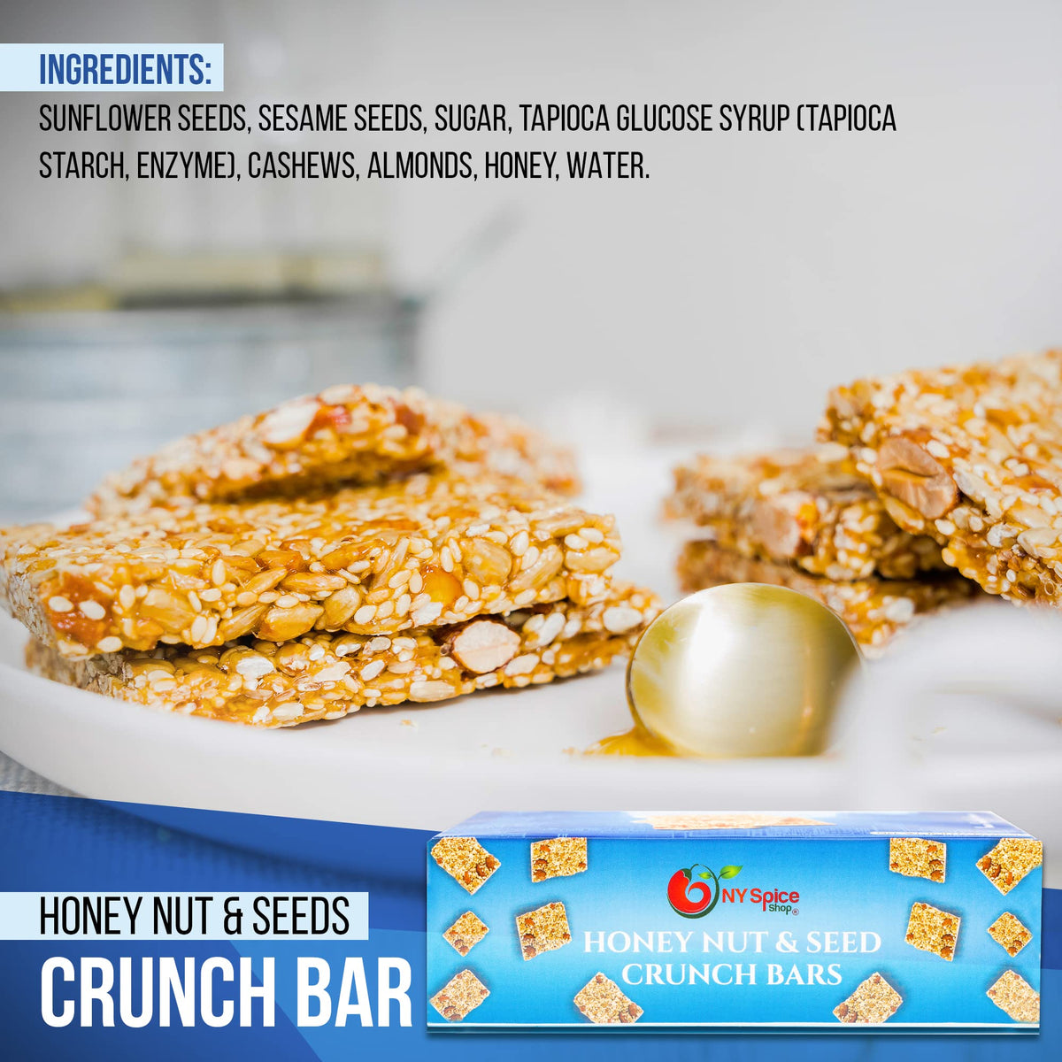 NY Spice Shop Honey Nut and Seed Bar family-friendly snack for sharing