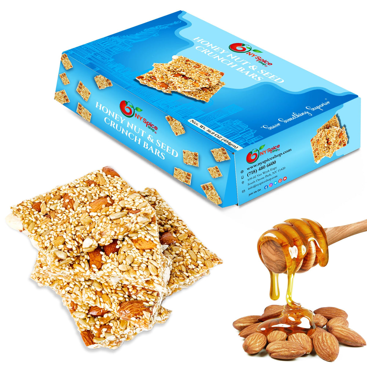 NY Spice Shop Honey Nut and Seed Bar on the go for quick energy