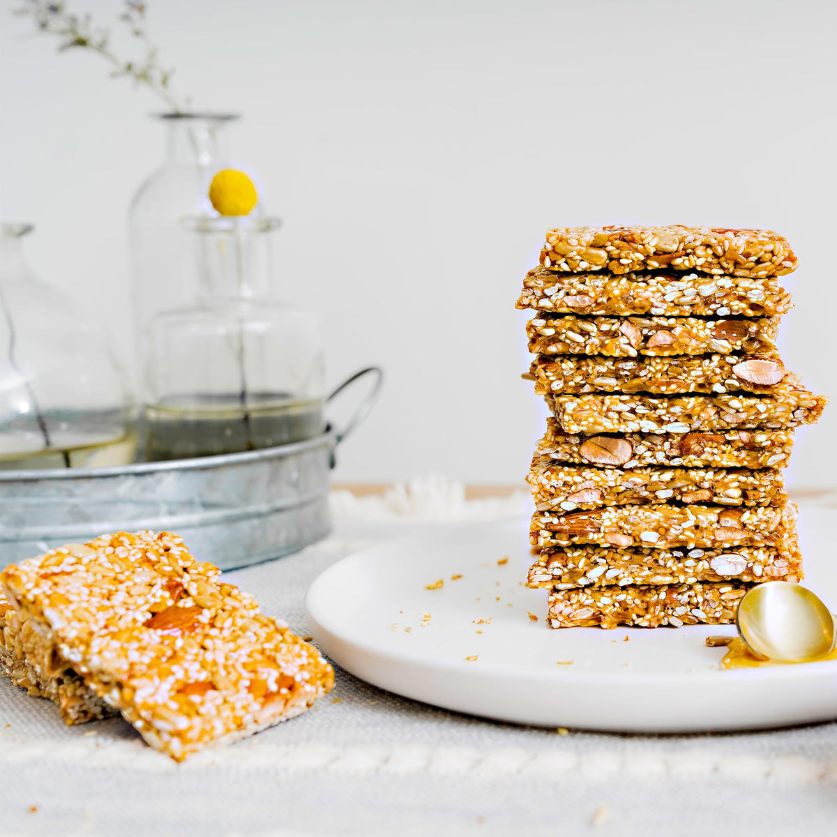 NY Spice Shop Honey Nut and Seed Bar serving platter inviting tasting at home