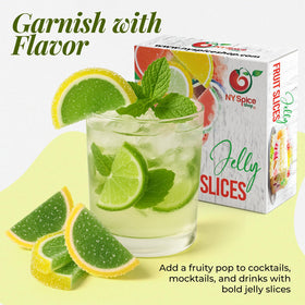 Party favor display with NY Spice Shop key lime jelly slices