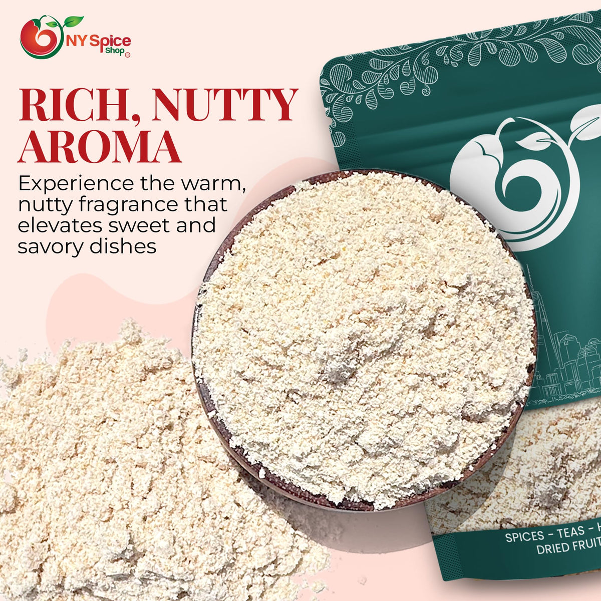 NY Spice Shop Mahlab seeds bag for authentic Middle Eastern flavor in breads and cookies