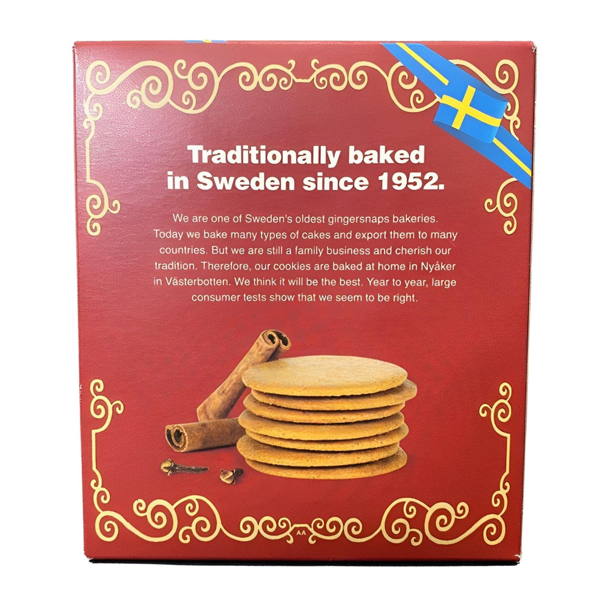 Nyaker box design detail highlights classic Nordic patterns, perfect for gifting occasions.