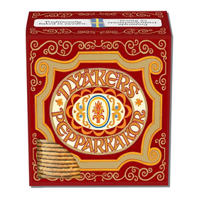 Nyaker Swedish gingersnaps box front in traditional design, ideal for gifting and sharing.