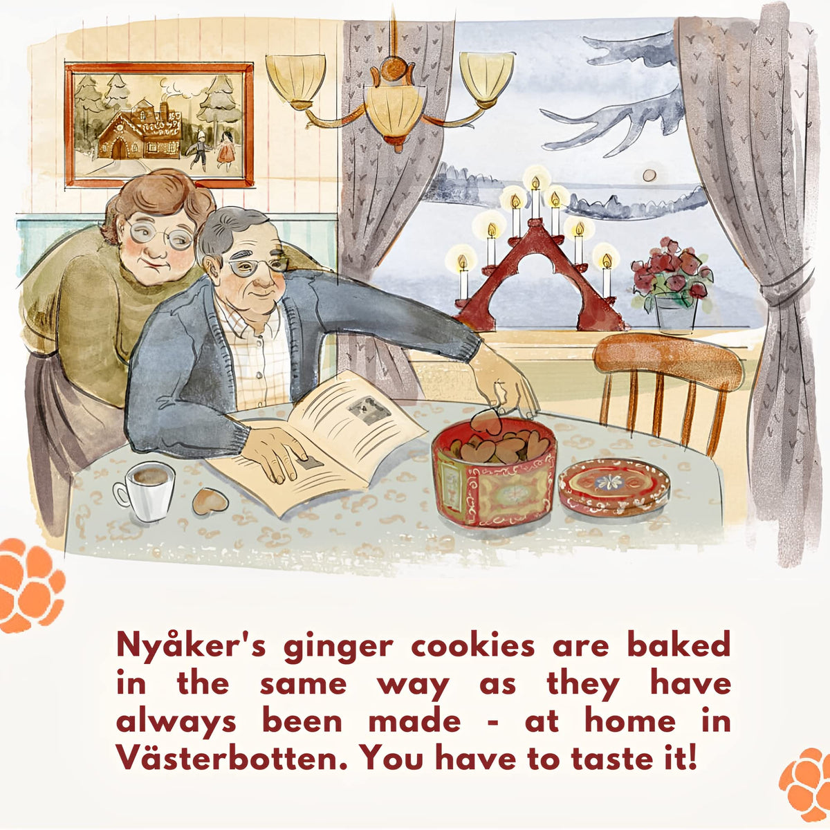 Nyaker box with individually wrapped cookies, perfect for gifting or snack on the go.